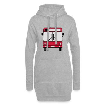 Busfahrer Bus Omnibus Schulbus Bus , Stadtbus (25) - Hoodie-Kleid - Grau meliert - Vorne