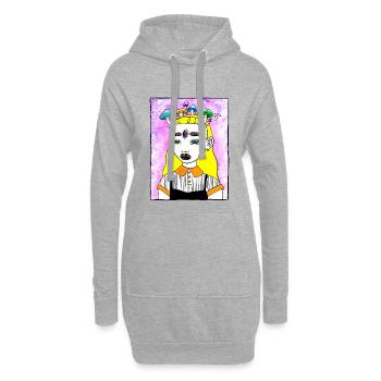 Fille Champignon Magique Trippy - Sweat-shirt à capuche long Femme - gris chiné - Devant