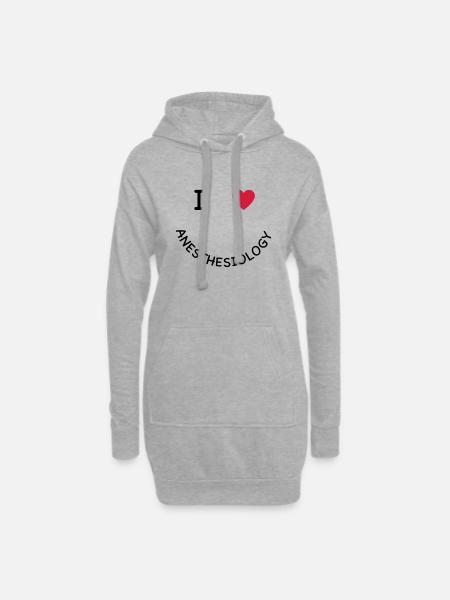 anesthesia - Hoodie Dress - heather grey