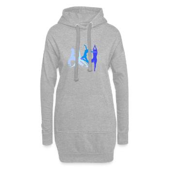 turnierin, yoga,sport,übungen,tänzerin,gymnastik,b - Hoodie-Kleid - Grau meliert - Vorne