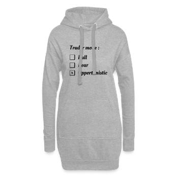 Trader-Modus Opportunistisch - Hoodie-Kleid - Grau meliert - Vorne