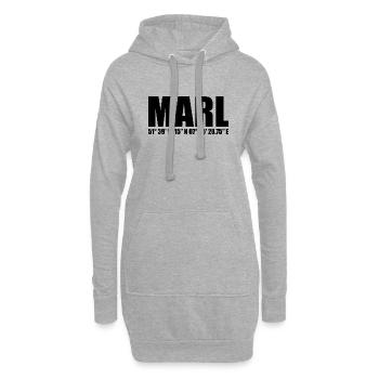 Marl Koordinaten - Hoodie-Kleid - Grau meliert - Vorne