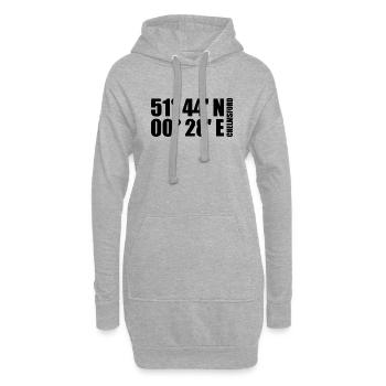 Chelmsford Koordinaten - Hoodie-Kleid - Grau meliert - Vorne