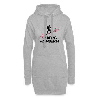 Bergwandern alpin Bergsteiger Bergwanderung - Hoodie-Kleid - Grau meliert - Vorne