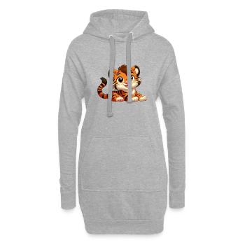 Tiger 8 - Hoodie-Kleid - Grau meliert - Vorne
