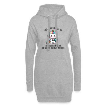 Fass meinen Kaffee an & ich klatsch dich so hart! - Hoodie-Kleid - Grau meliert - Vorne