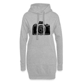 Photographe Photographe Photographie - Sweat-shirt à capuche long Femme - gris chiné - Devant