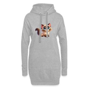 siamois 20 - Sweat-shirt à capuche long Femme - gris chiné - Devant