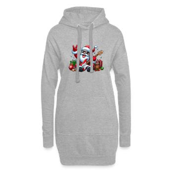 santa rock 4 - Sweat-shirt à capuche long Femme - gris chiné - Devant