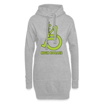 Rollstuhl Stoner mit hohem Rollstuhl - Hoodie-Kleid - Grau meliert - Vorne