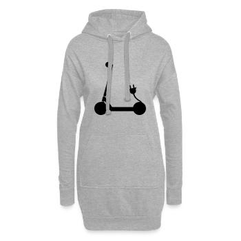 E-roller Icon - Hoodie-Kleid - Grau meliert - Vorne