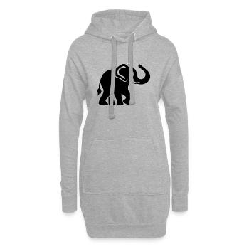 Elefant - Hoodie-Kleid - Grau meliert - Vorne
