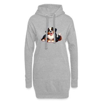 bouvier bernois - Sweat-shirt à capuche long Femme - gris chiné - Devant