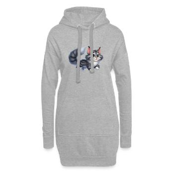 Maine Coon 12 - Hoodie-Kleid - Grau meliert - Vorne