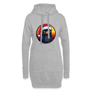 Noël de Raven Crow Noël - Sweat-shirt à capuche long Femme - gris chiné - Devant
