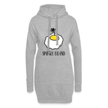 Spiegelei Island Insel Eier Palme Spiegel Eiland - Hoodie-Kleid - Grau meliert - Vorne