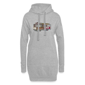 San Francisco Cablecar c - Hoodie-Kleid - Grau meliert - Vorne