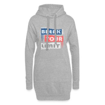 Überschreiten Sie Ihre Grenzen - Hoodie-Kleid - Grau meliert - Vorne