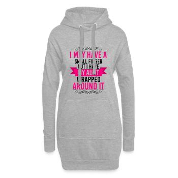 Tante enroulée autour du doigt - Nièce & neveu - Sweat-shirt à capuche long Femme - gris chiné - Devant