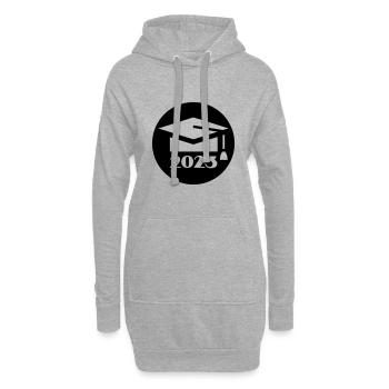 Graduation, Abi 2023, Diplom - Hoodie-Kleid - Grau meliert - Vorne