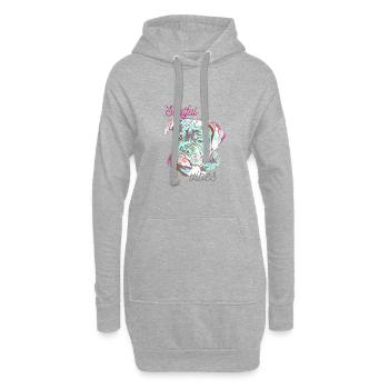 Soulful little Bulldog - Hoodie-Kleid - Grau meliert - Vorne