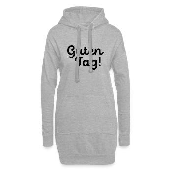 Guten Tag / schwarz - Hoodie-Kleid - Grau meliert - Vorne