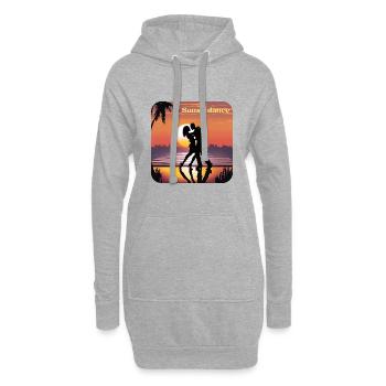 Danse du coucher du soleil - Sweat-shirt à capuche long Femme - gris chiné - Devant