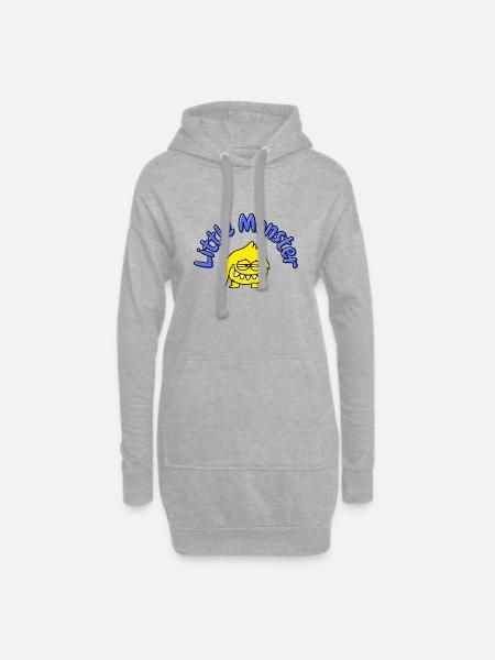 Little Monster - Hoodie Dress - heather grey