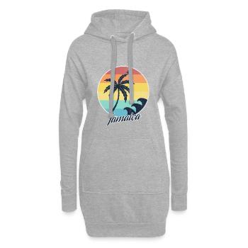 Jamaïque - Sweat-shirt à capuche long Femme - gris chiné - Devant