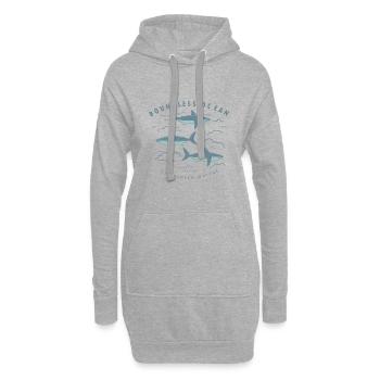Grenzenloses Meer, erkunden Sie unbekannte Gewässer - Hoodie-Kleid - Grau meliert - Vorne