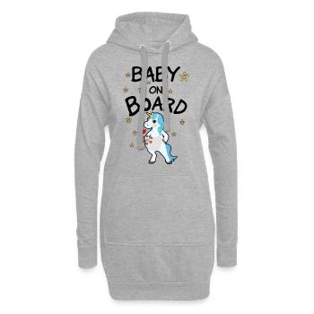 Baby on Board - Hoodie-Kleid - Grau meliert - Vorne