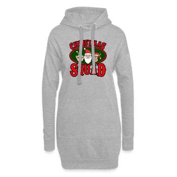 Christmas Squad Weihnachtsmann Elf Rentier - Hoodie-Kleid - Grau meliert - Vorne