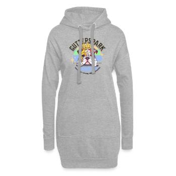 Gutterspark Design Bulldog - Hoodie-Kleid - Grau meliert - Vorne