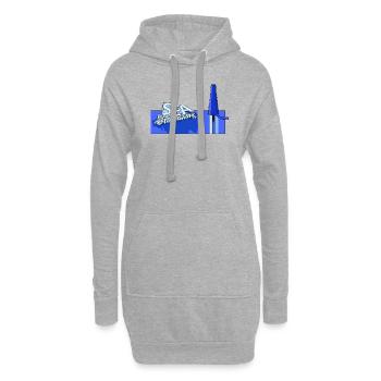 MEER DER GEDANKEN - Hoodie-Kleid - Grau meliert - Vorne
