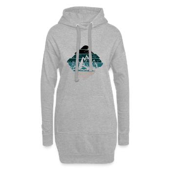 Berg - Sweat-shirt à capuche long Femme - gris chiné - Devant