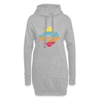 Ukulele - Sweat-shirt à capuche long Femme - gris chiné - Devant