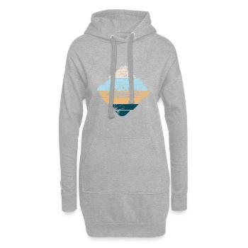 Berg - Sweat-shirt à capuche long Femme - gris chiné - Devant