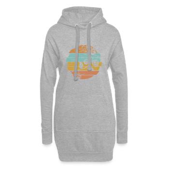 Rose - Sweat-shirt à capuche long Femme - gris chiné - Devant