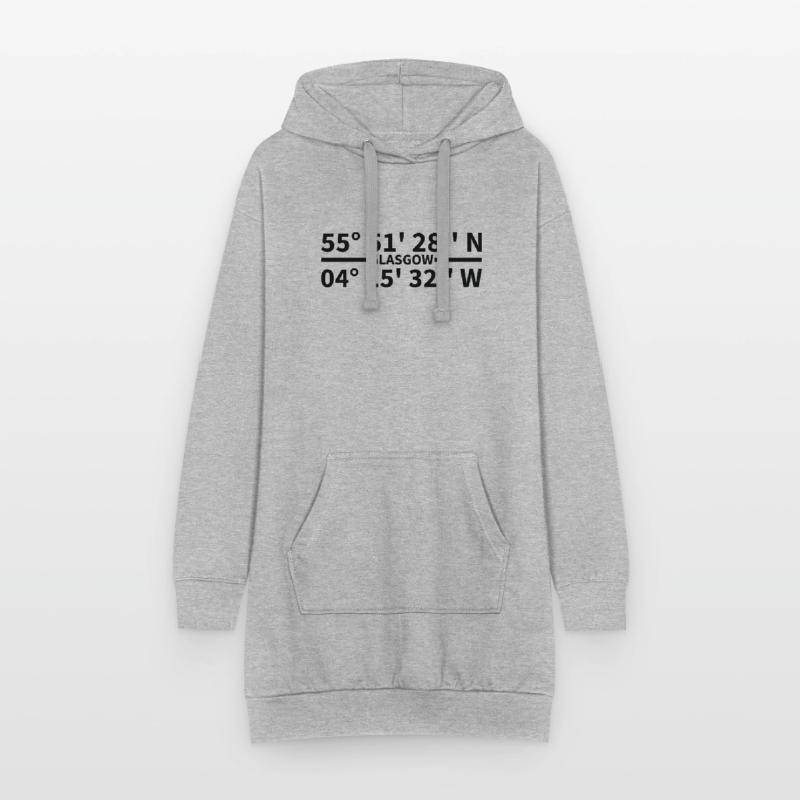 Glasgow coordinates Hoodie Dress