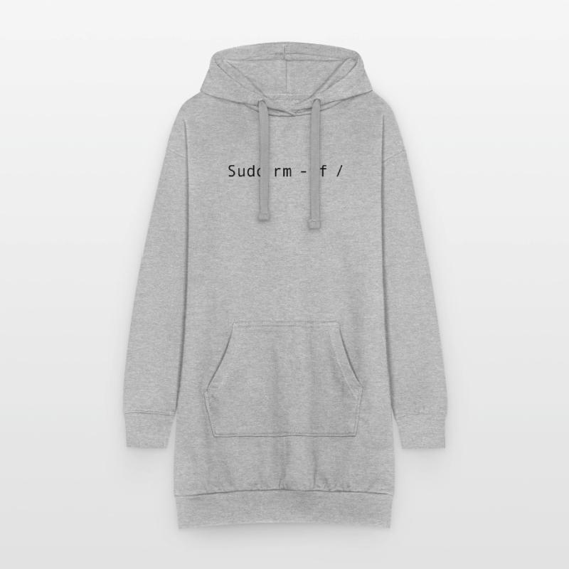 Linux Coding Sudo rm -rf / Sweat-shirt à capuche long Femme