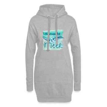 Seesucht & Meer - Hoodie-Kleid - Grau meliert - Vorne