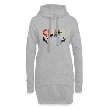 Climbing, Climbing, Climbing Retro Vintage - Hoodie Dress - heather grey - Front