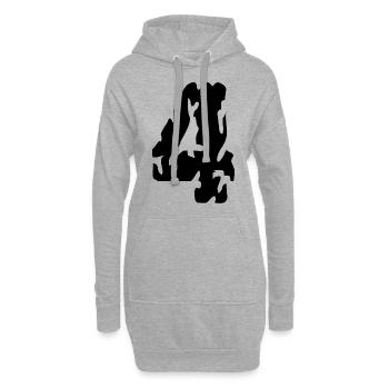 Maillot 4 numéros - Sweat-shirt à capuche long Femme - gris chiné - Devant
