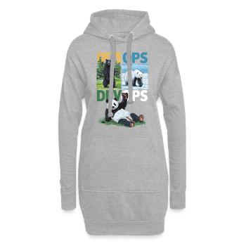 Devops - Hoodie Dress - heather grey - Front