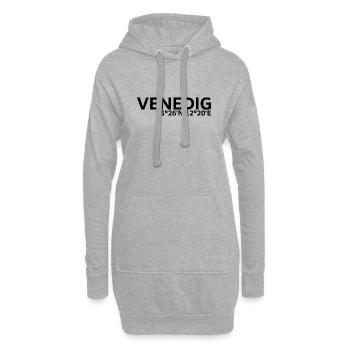 Coordonnées de Venise - Sweat-shirt à capuche long Femme - gris chiné - Devant