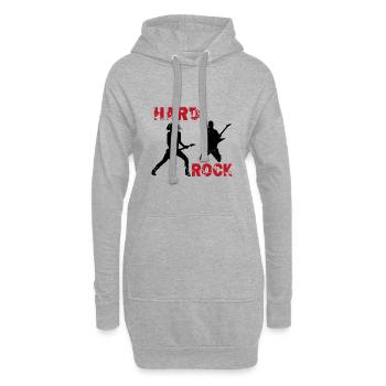 Hard Rock Gitarristen - Hoodie-Kleid - Grau meliert - Vorne