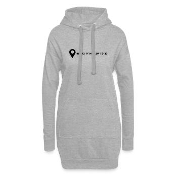 Coordonnées Göppingen - Sweat-shirt à capuche long Femme - gris chiné - Devant