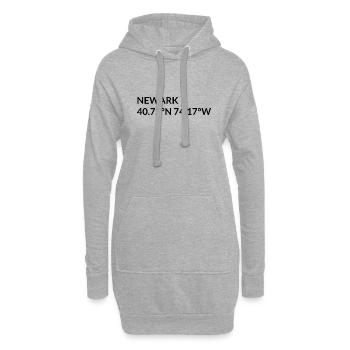 Newark New Jersey USA Koordinaten - Hoodie-Kleid - Grau meliert - Vorne