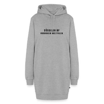 Düsseldorf, Rhénanie-du-Nord-Westphalie - Sweat-shirt à capuche long Femme - gris chiné - Devant