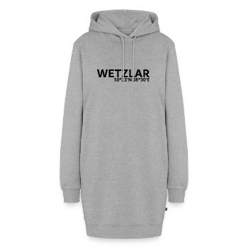 Wetzlar Koordinaten - Hoodie-Kleid - Grau meliert - Vorne